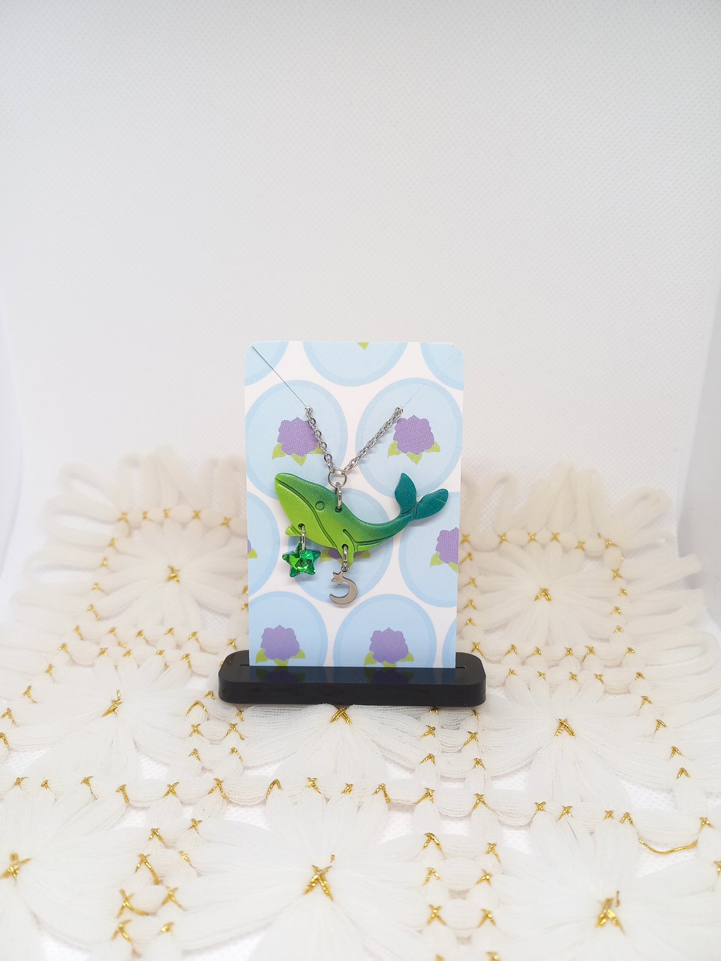 Green Ombré Whale Necklace | Sea Critters