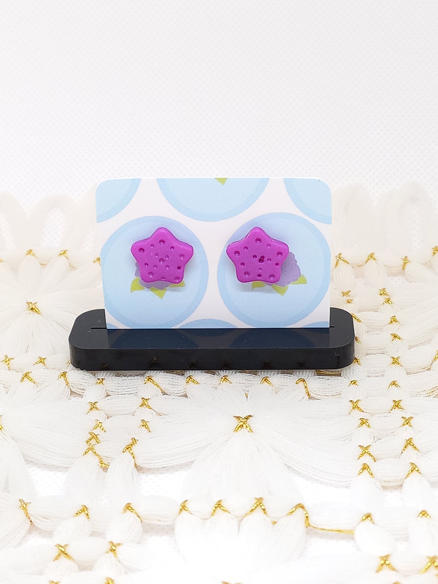 Purple Shimmery Starfish Studs | Sea Critters