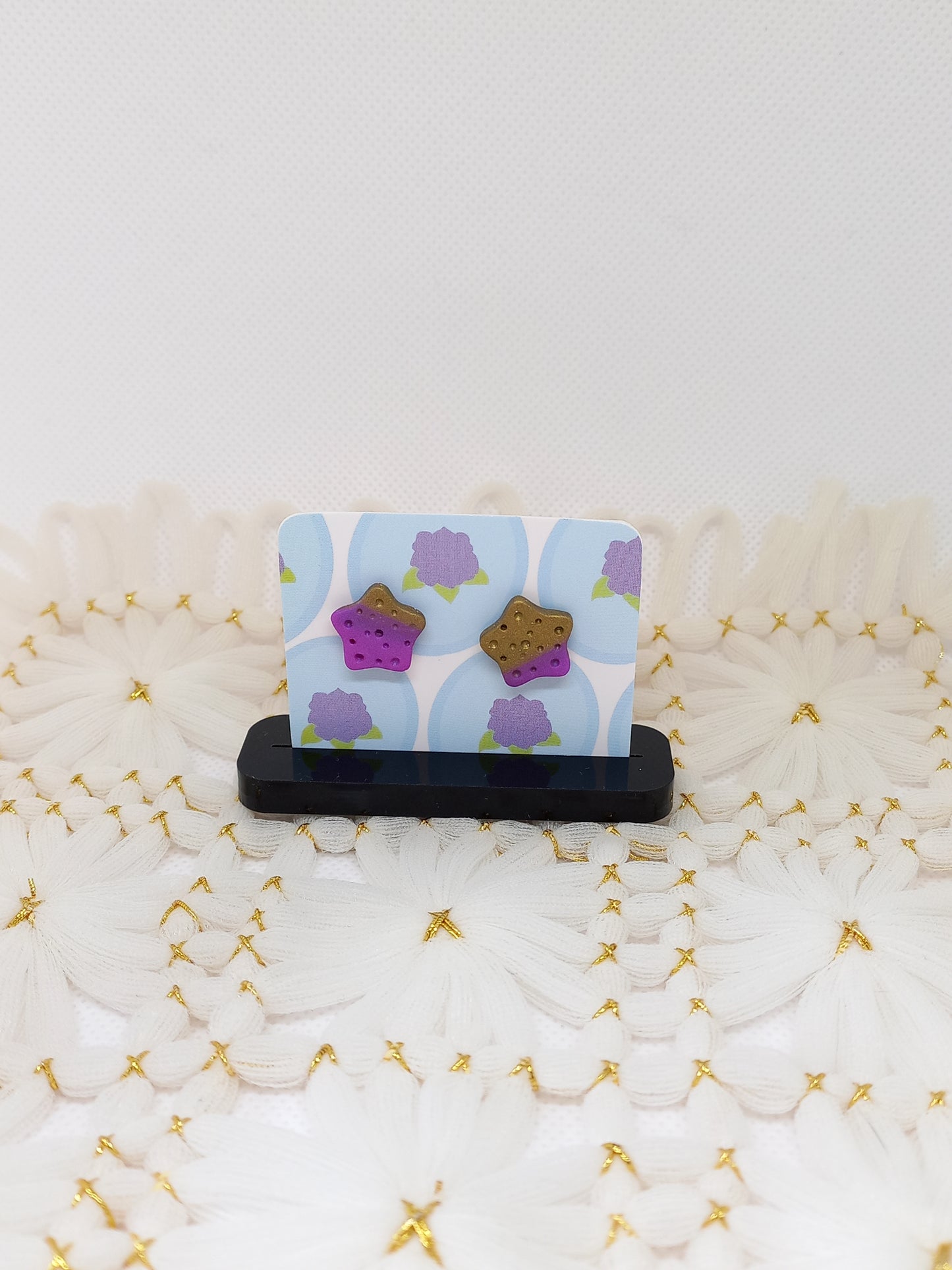 Gold & Purple Shimmery Studs | Sea Critters