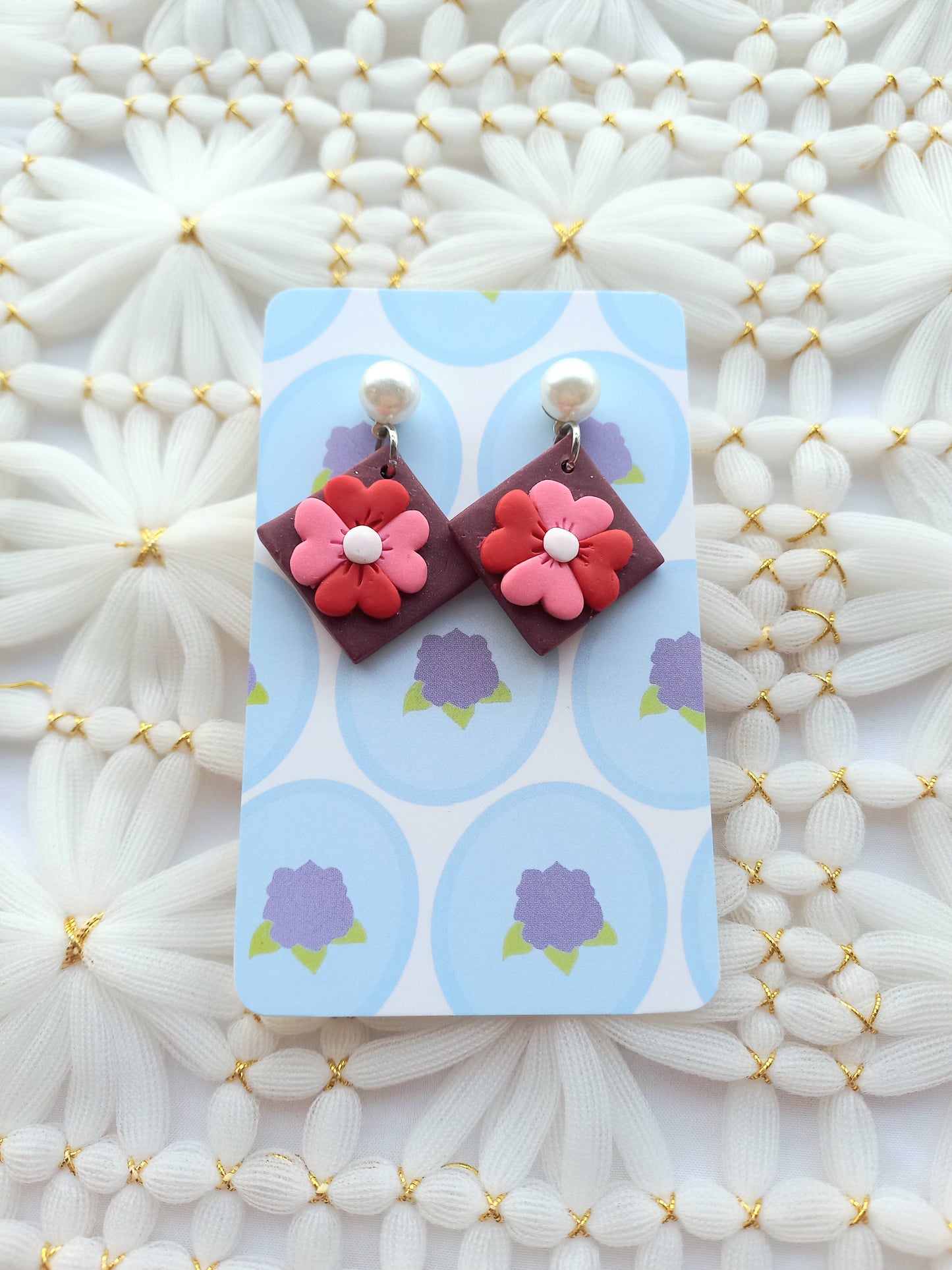 Diamond Flower Earrings | Flower Power