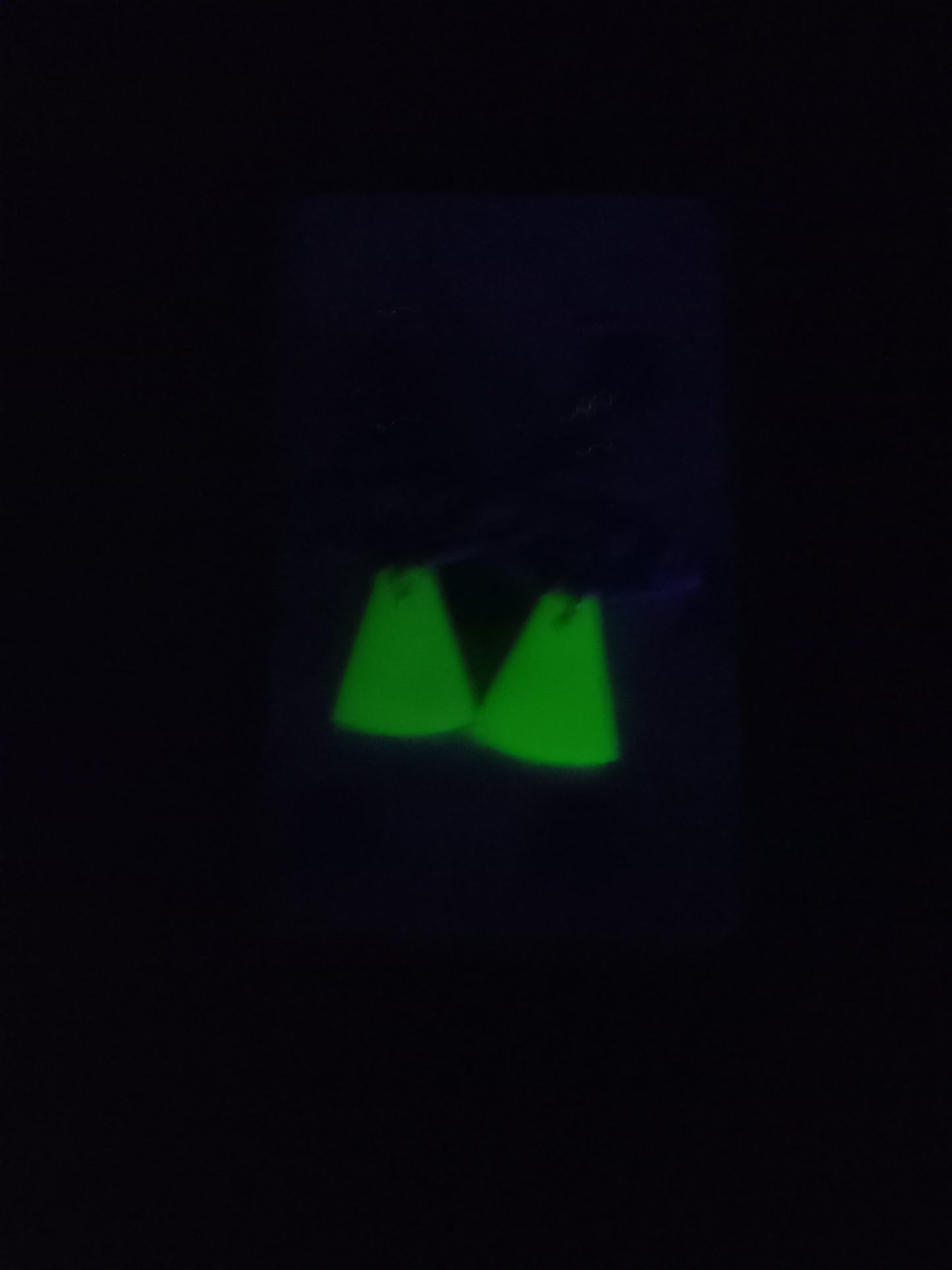 Blue & Pink Glow in the dark UFO Earrings | Fantasy