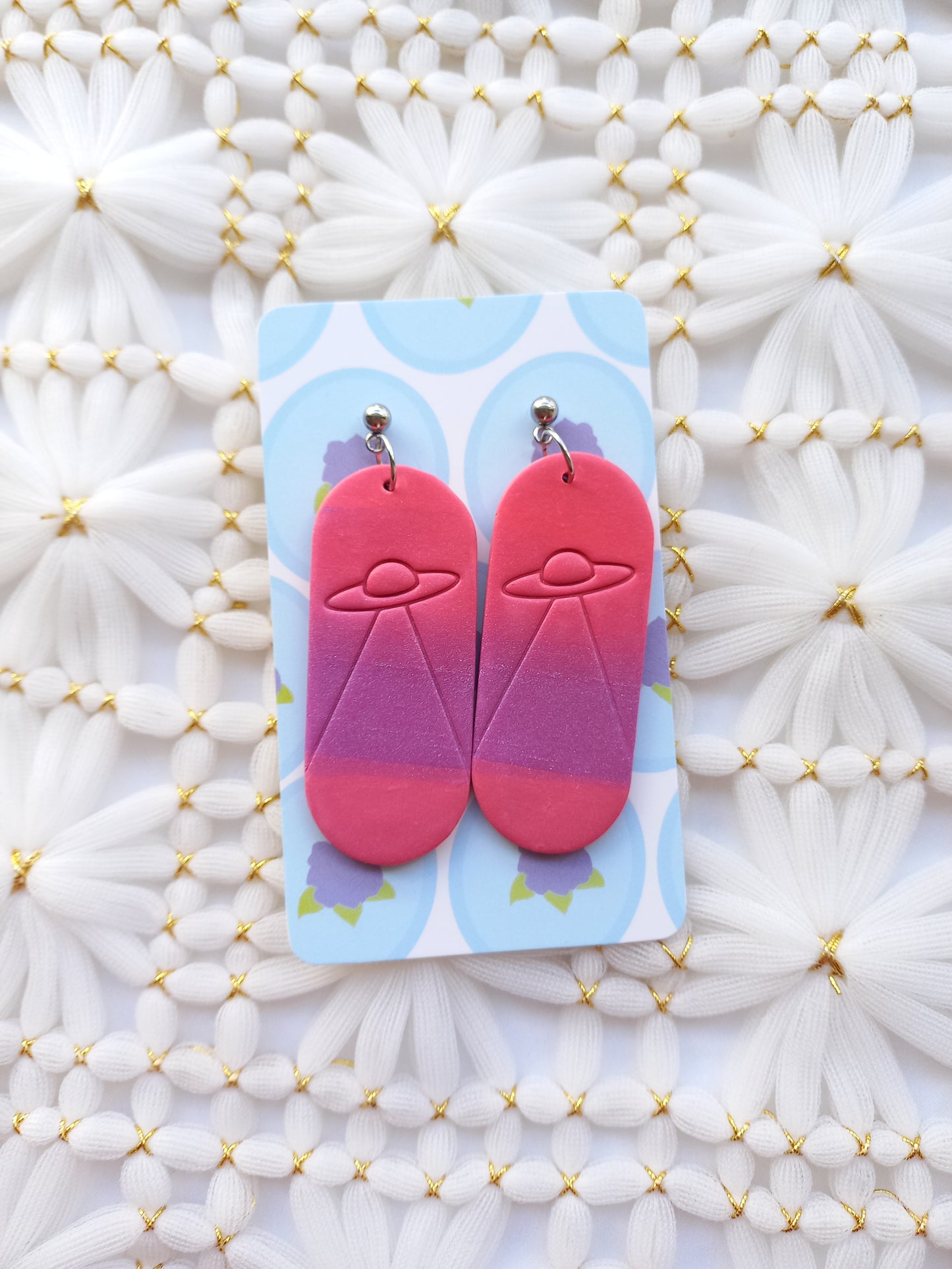 Pink and Purple UFO Earrings | Fantasy