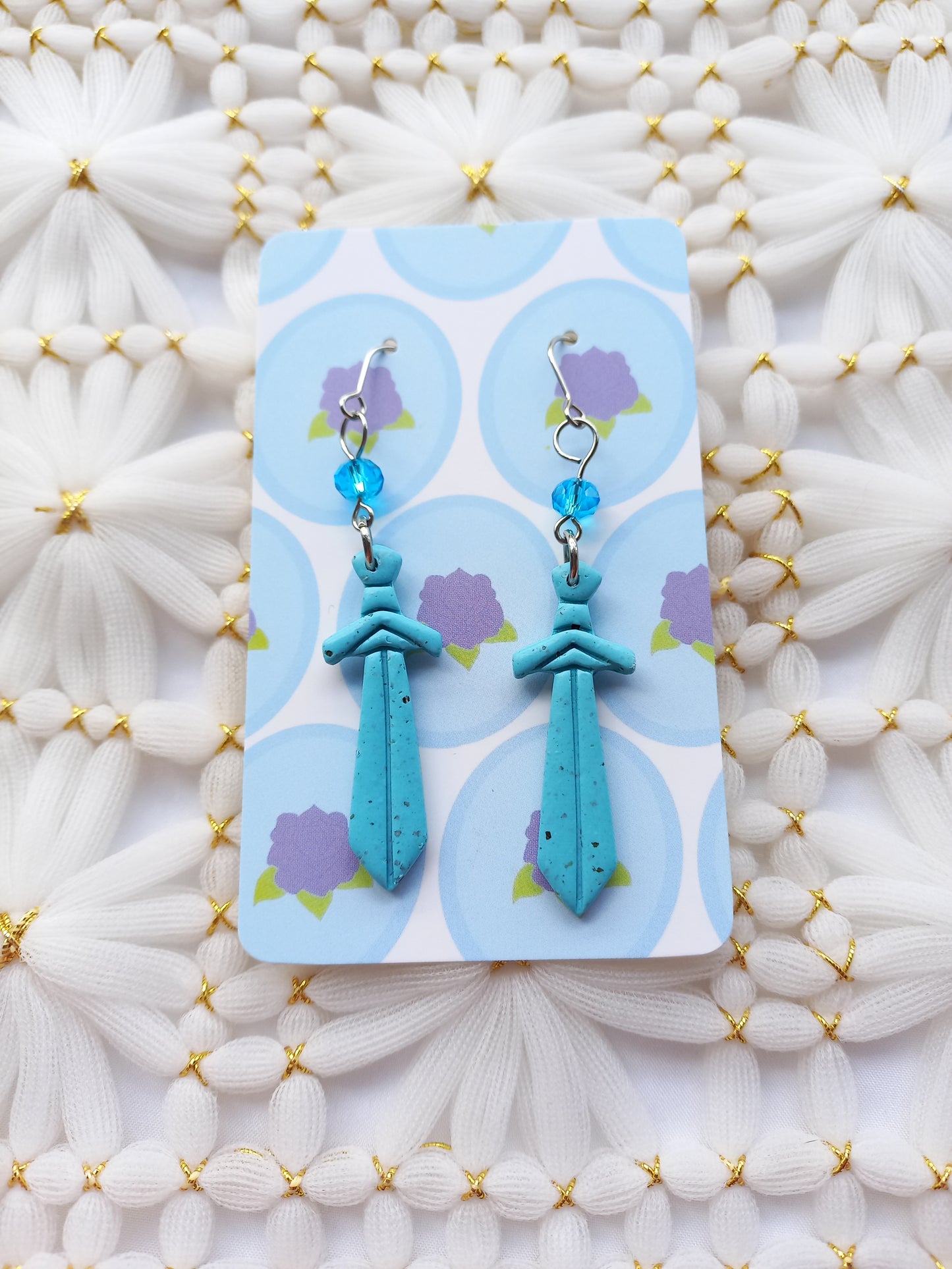 Beaded Sword Earrings | Fantasy