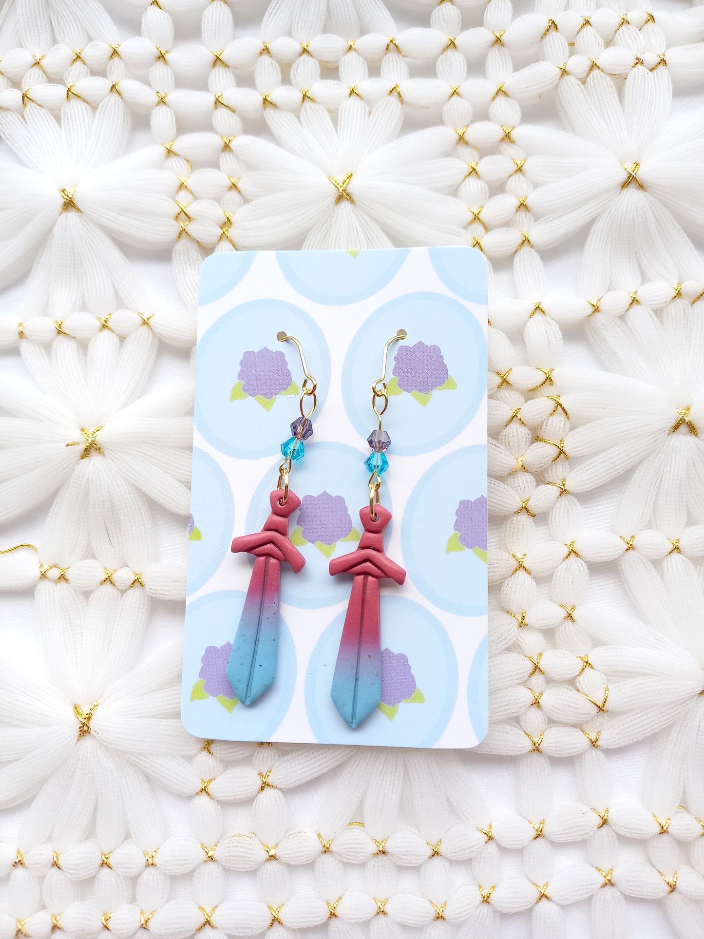 Beaded Sword Earrings | Fantasy