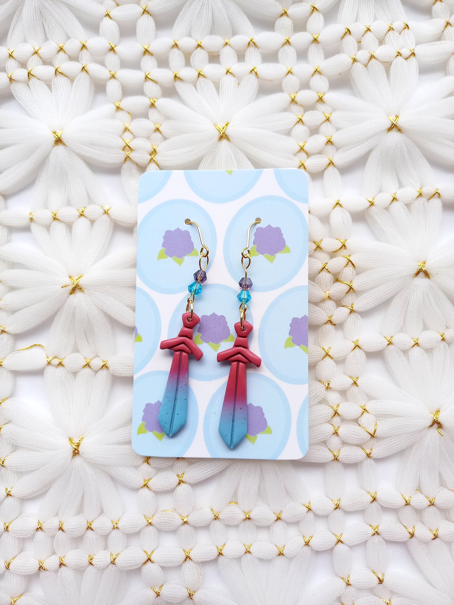 Beaded Sword Earrings | Fantasy