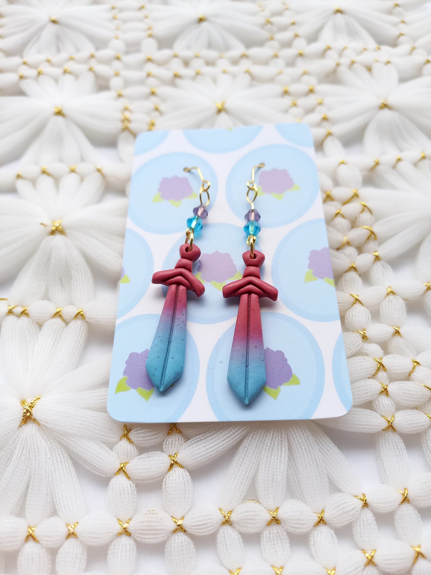 Beaded Sword Earrings | Fantasy