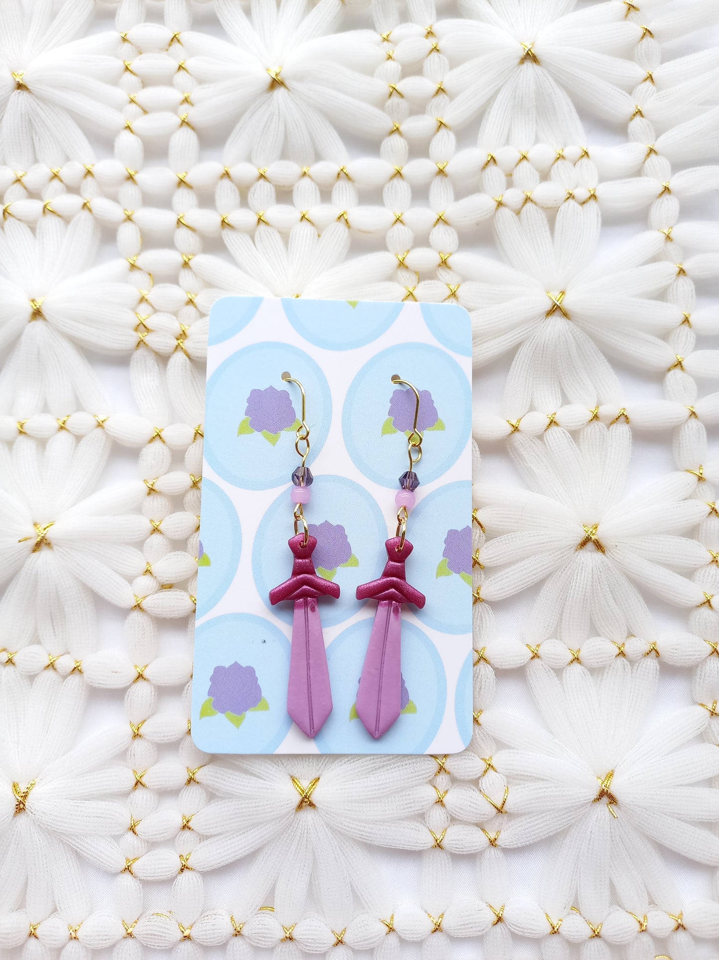 Beaded Sword Earrings | Fantasy