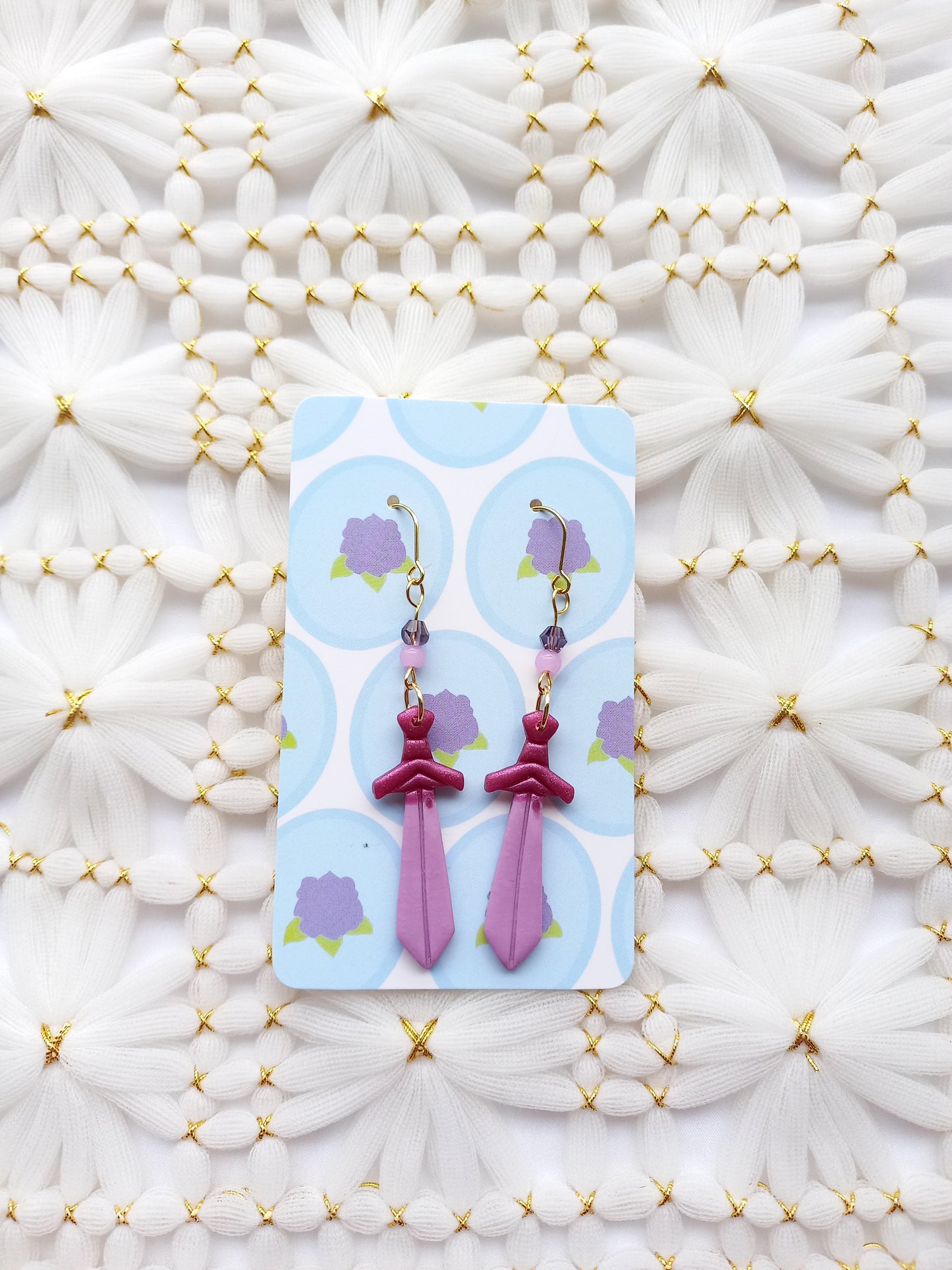 Beaded Sword Earrings | Fantasy