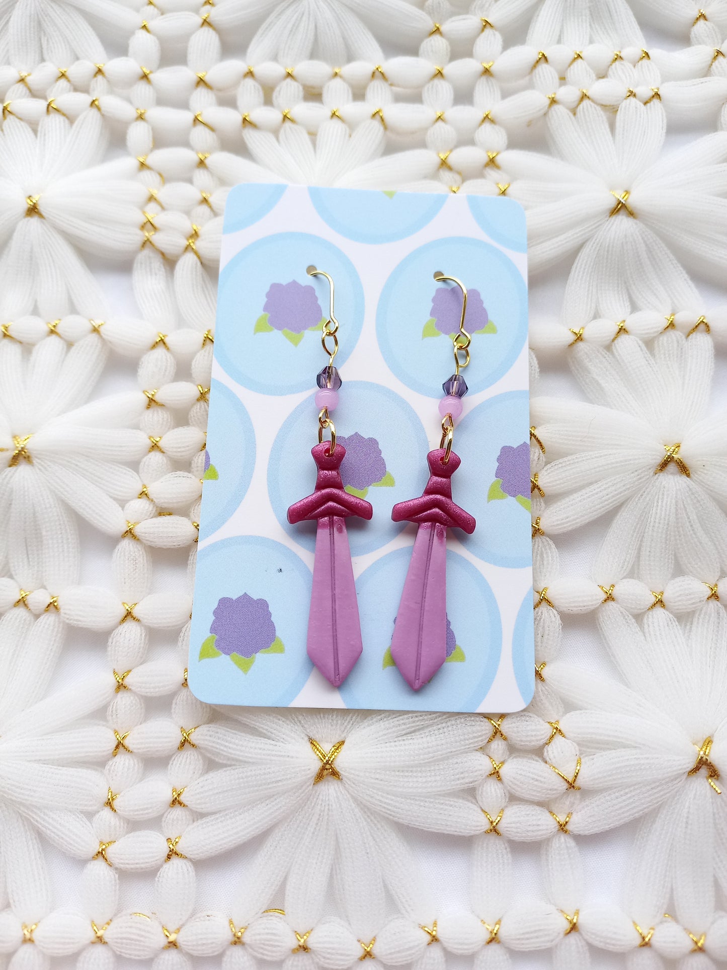 Beaded Sword Earrings | Fantasy