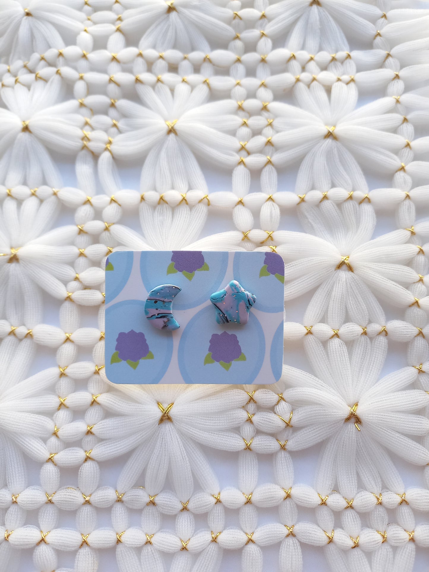Star & Crescent Moon Mis-matched Studs