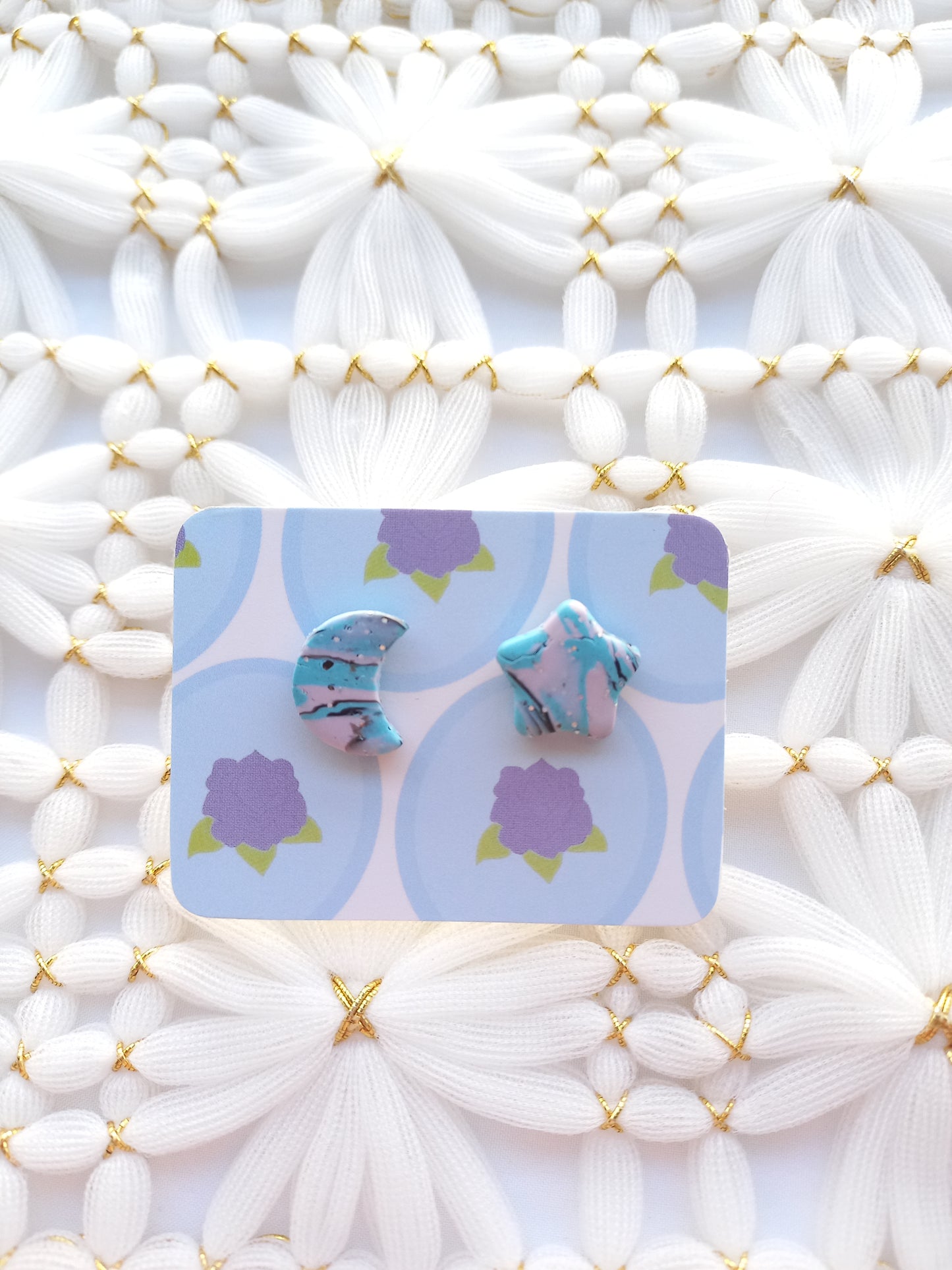 Star & Crescent Moon Mis-matched Studs