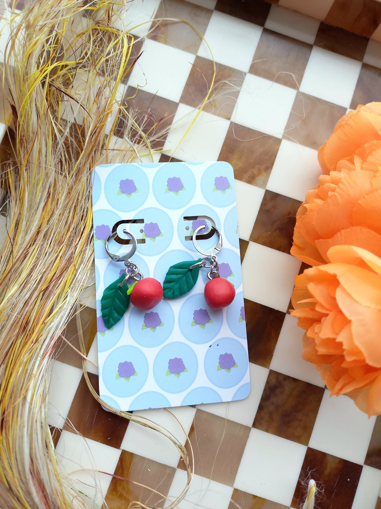 Apple Huggie Earrings