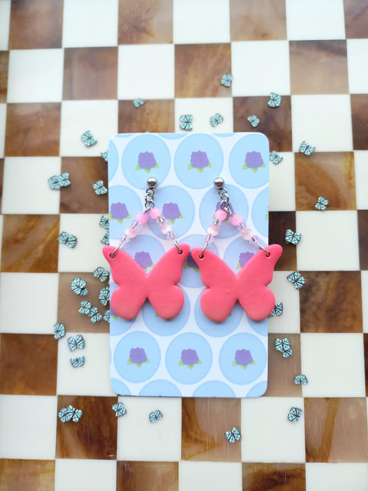 Rosy Wing Earrings