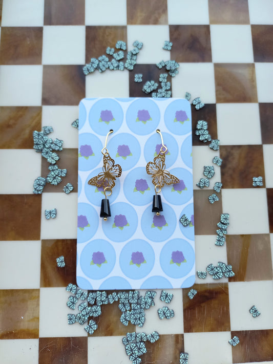 Midnight Flutter Earrings
