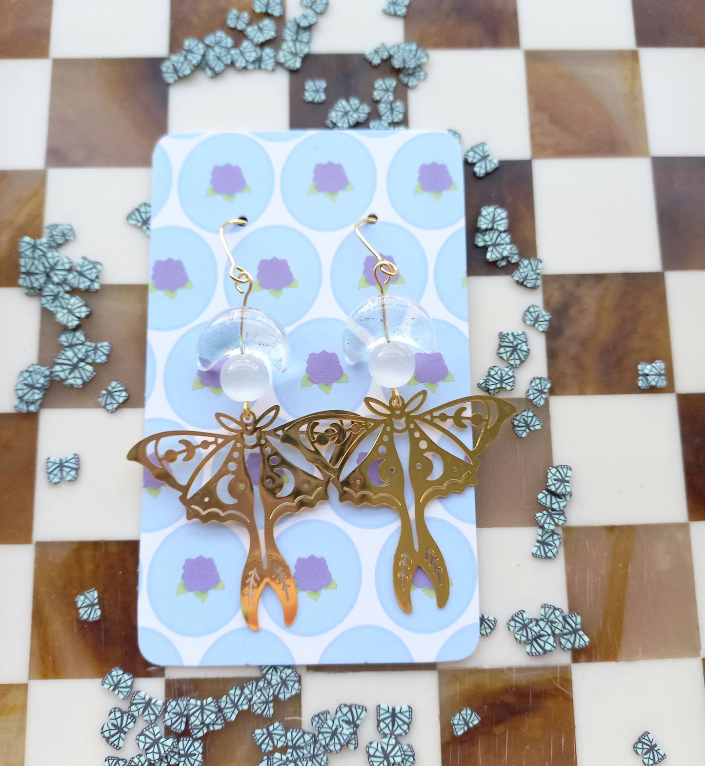 Luna Moth Earrings