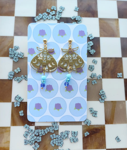 Celestial Moth Earrings