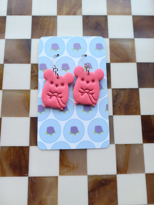Bubblegum Mouse Earrings