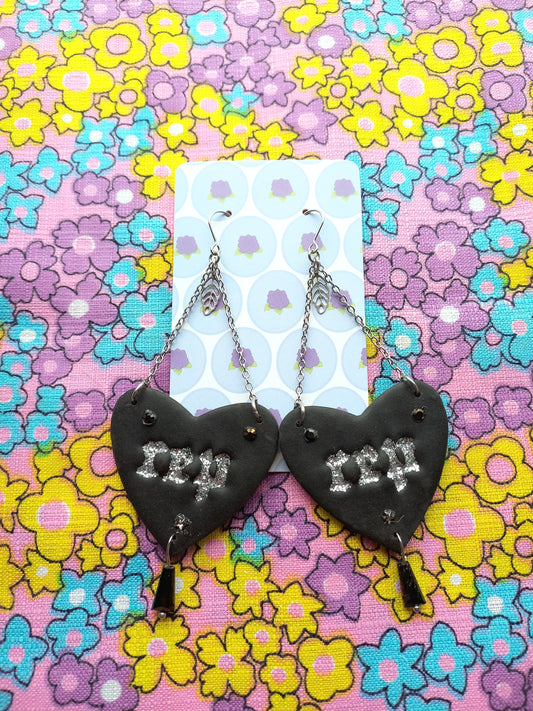 Reputation Heart Earrings | Taylor Inspired