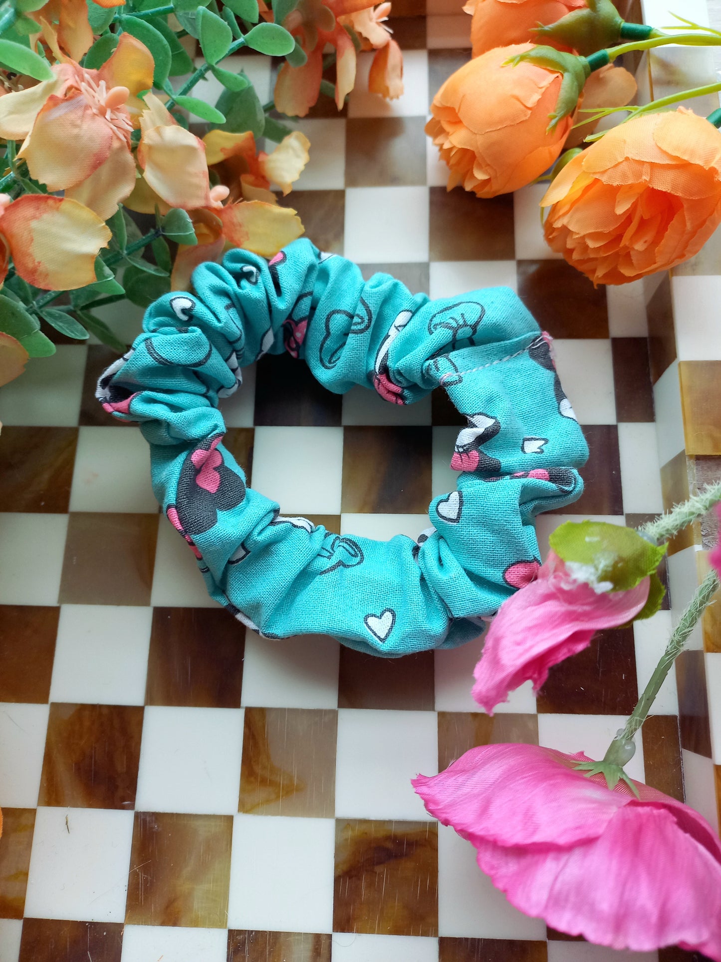 Aqua Mouse Scrunchies