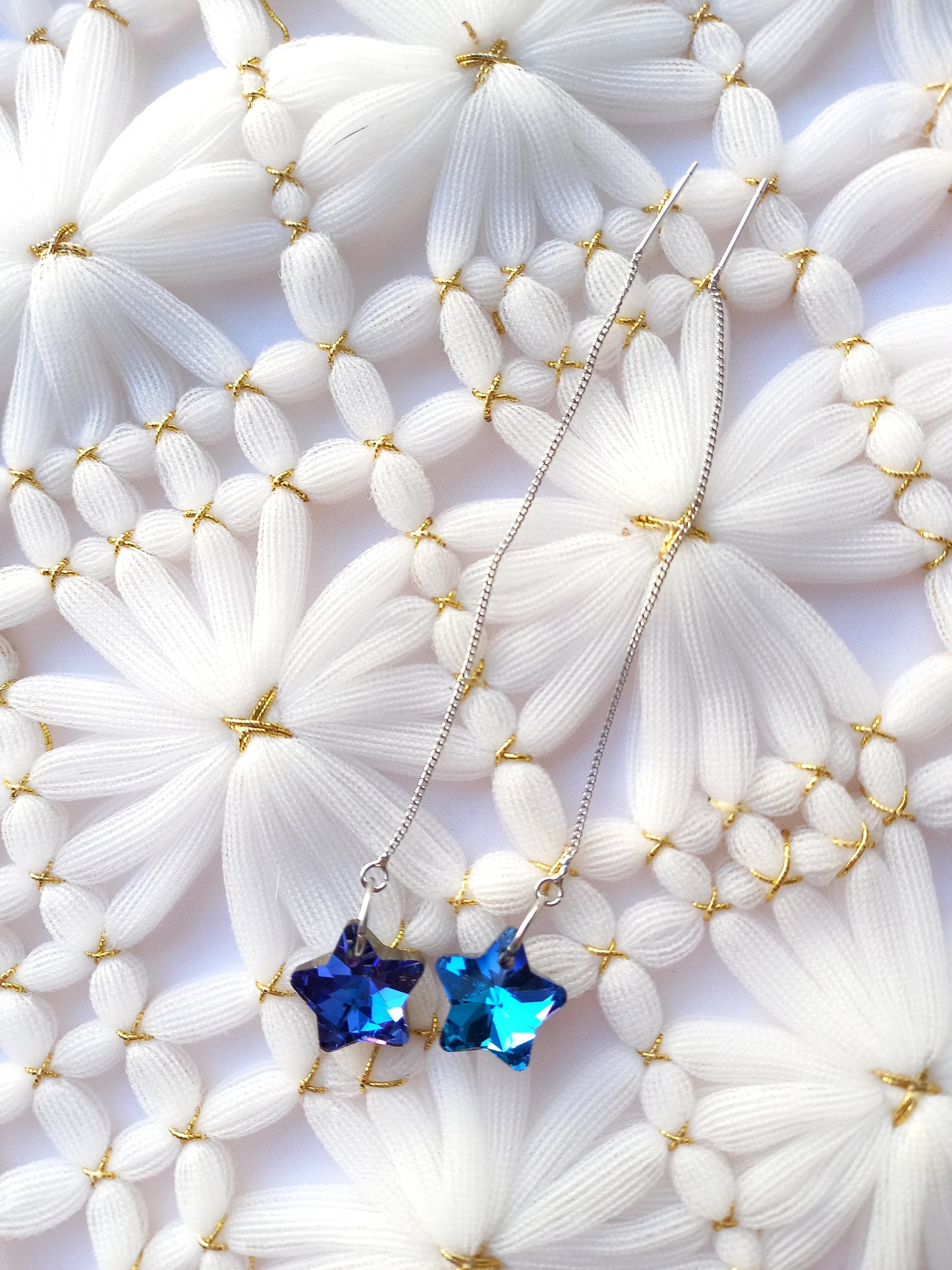 Blue/Purple Star Threader Earrings | Celestial Collection