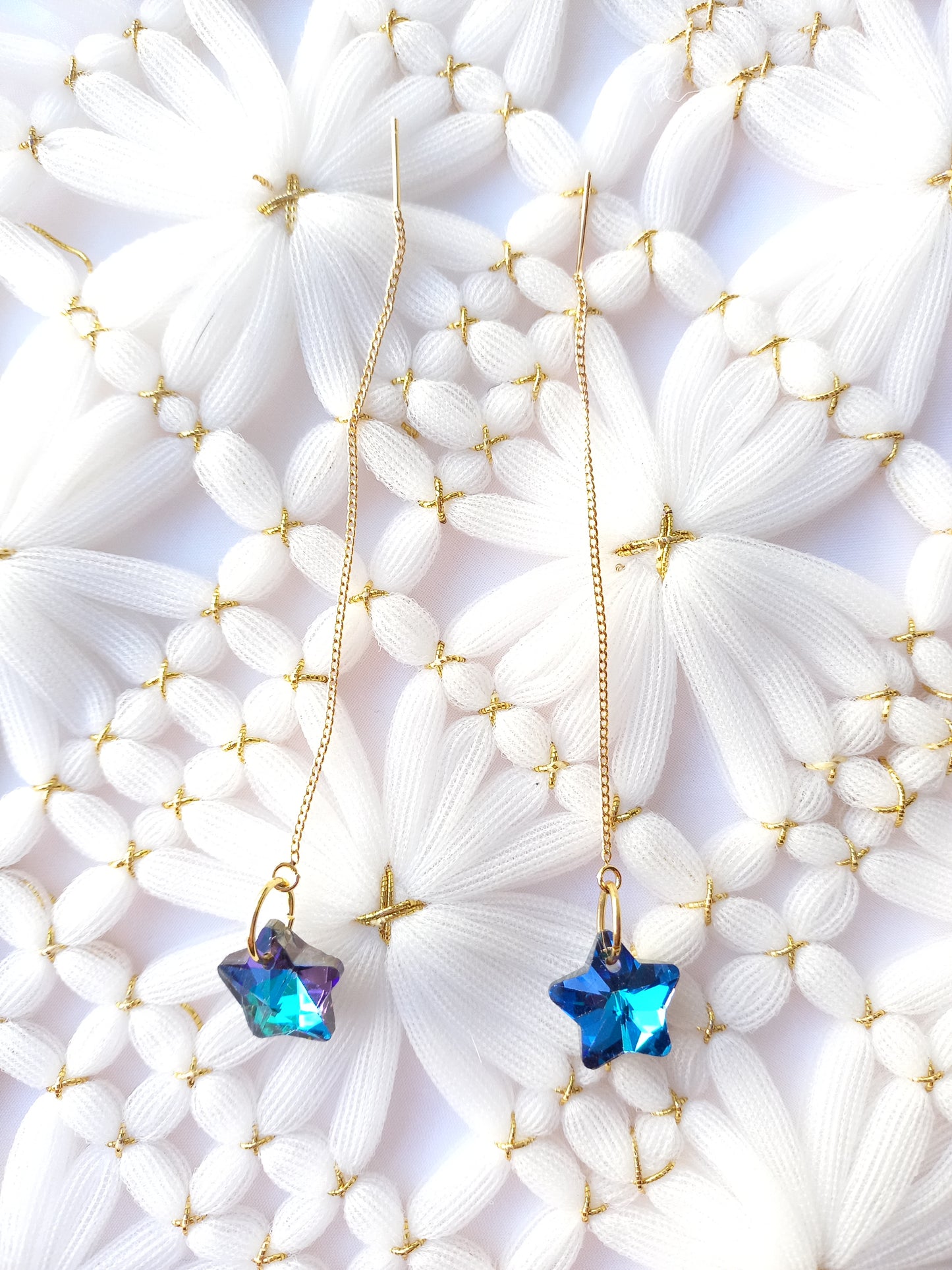 Blue/Purple Star Threader Earrings | Celestial Collection