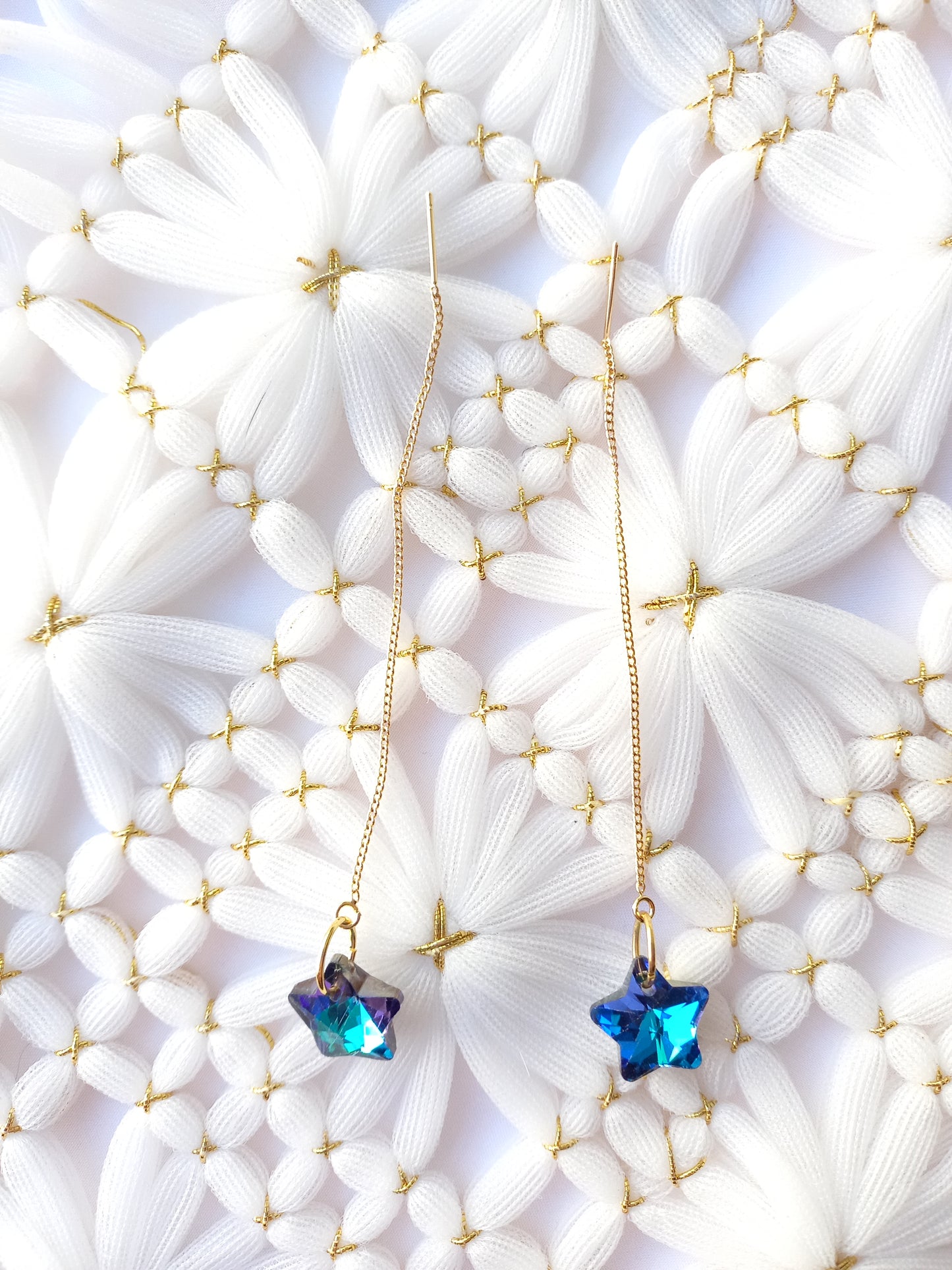 Blue/Purple Star Threader Earrings | Celestial Collection