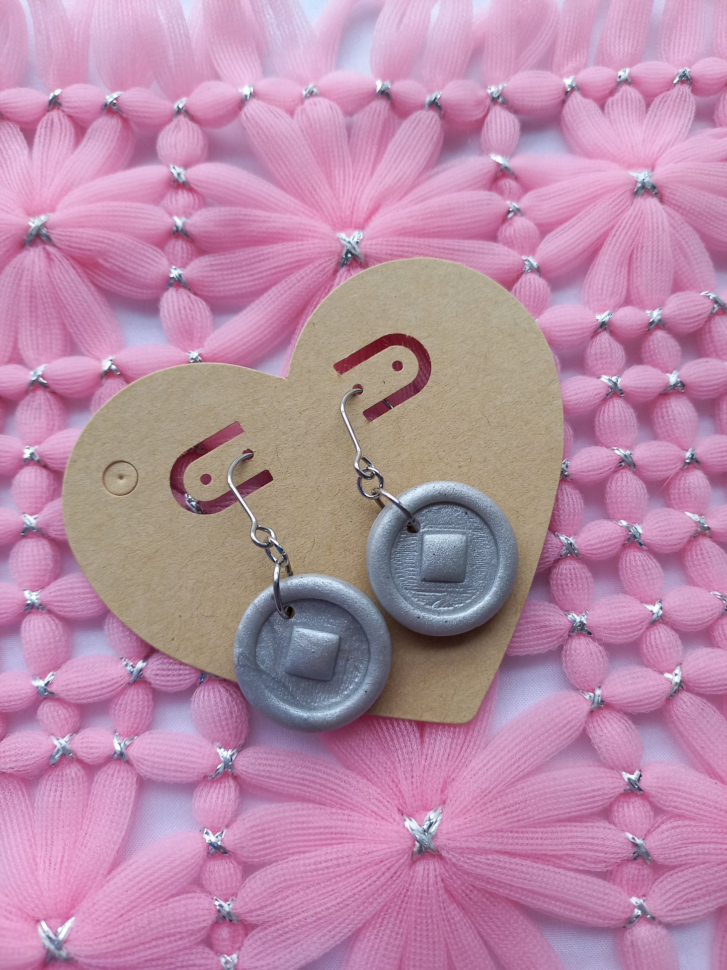 Silver Game Coin earrings | Gamers Collection