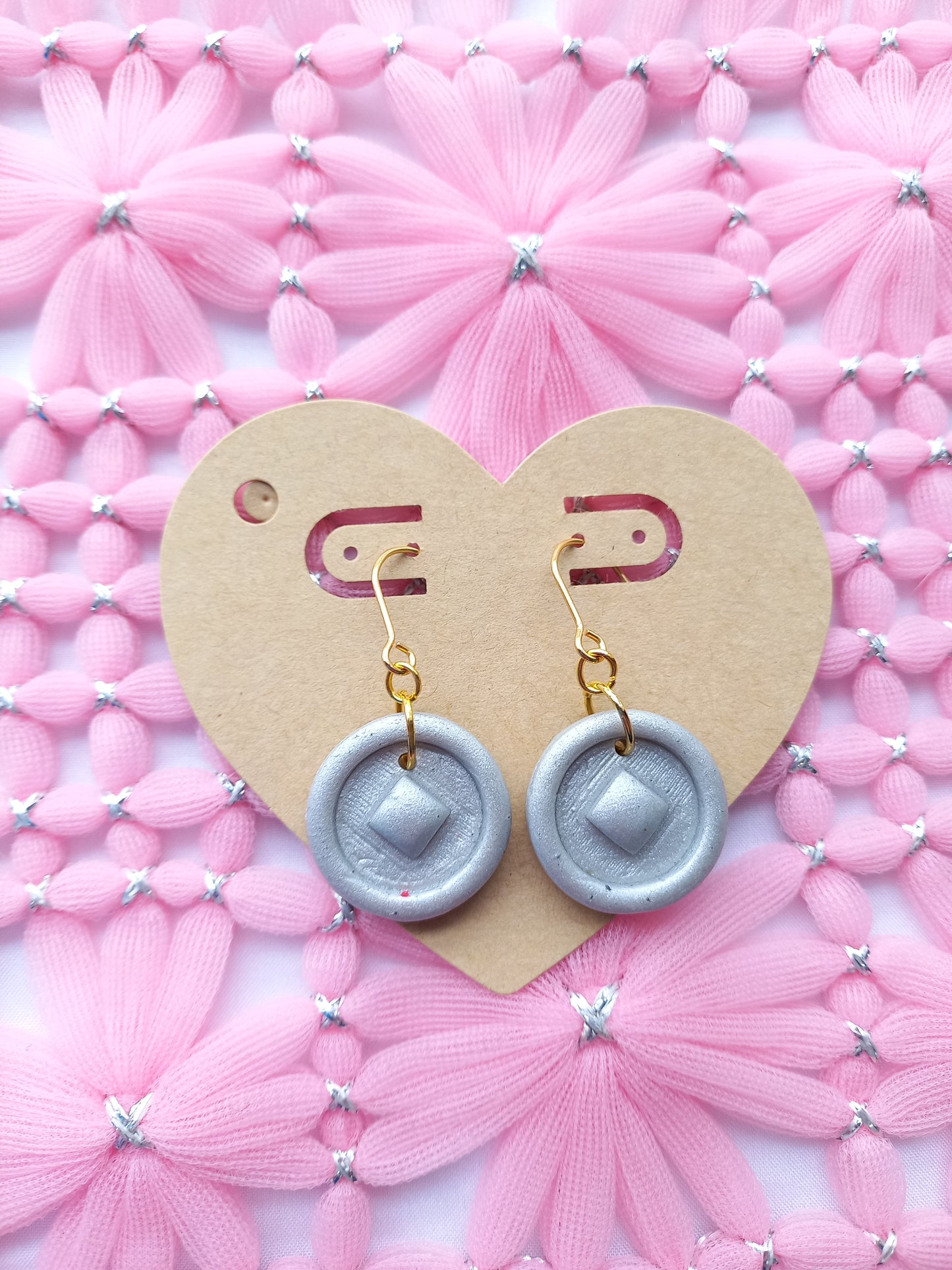 Silver Game Coin earrings | Gamers Collection