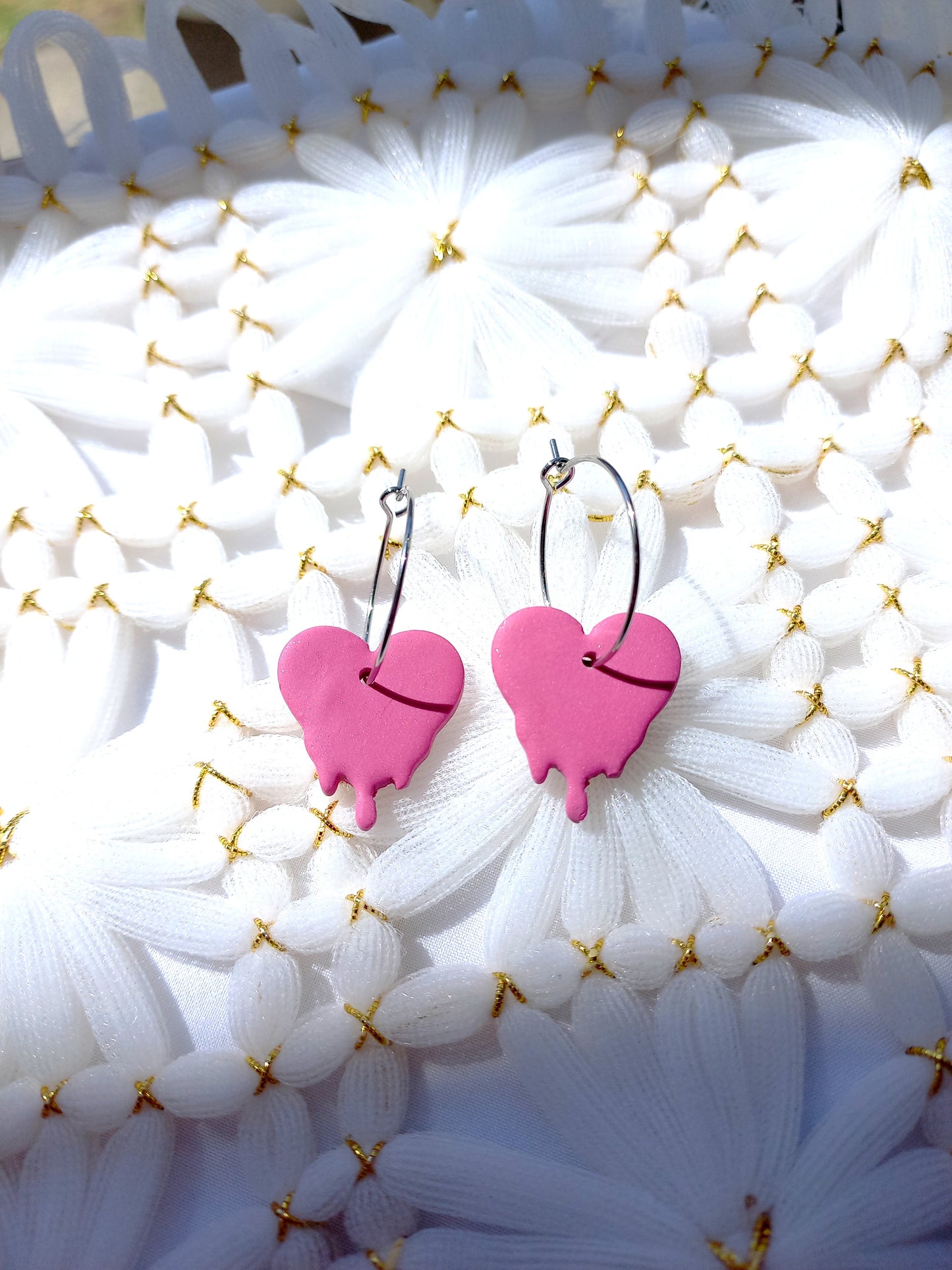 Bleeding Heart Hoop Earrings | Love Collection