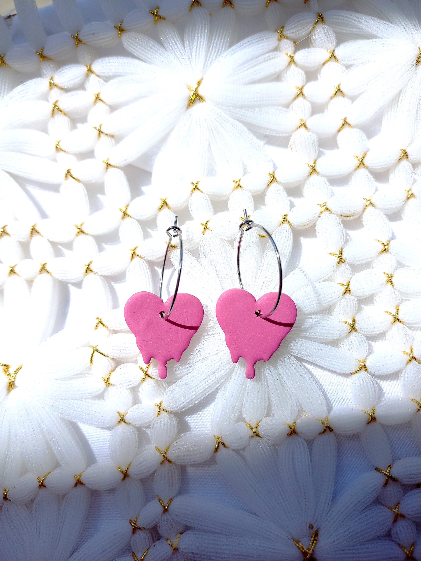 Bleeding Heart Hoop Earrings | Love Collection