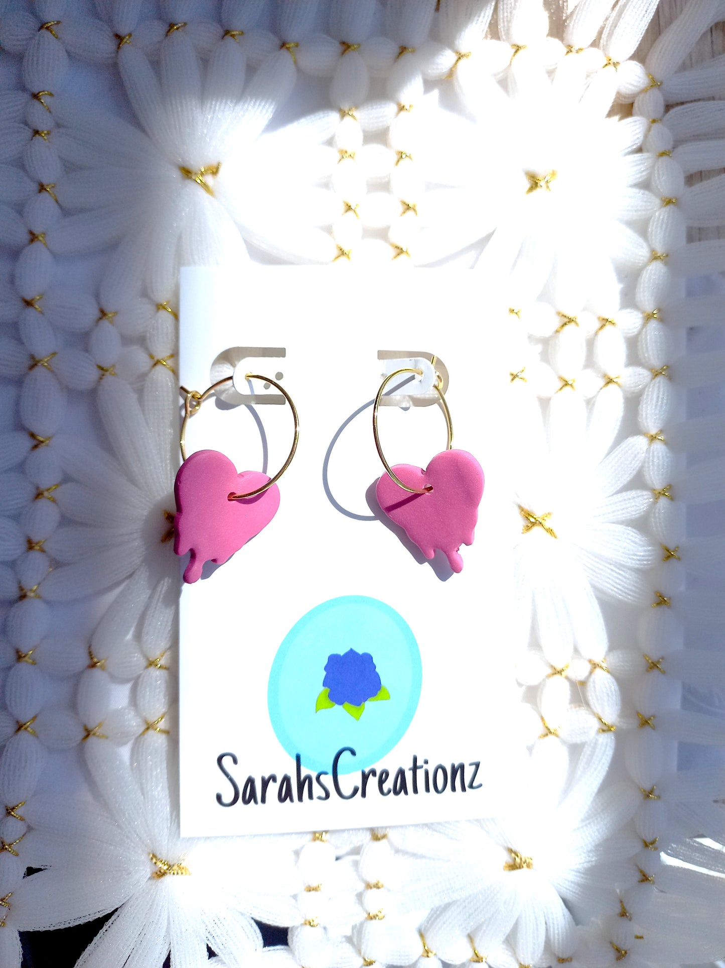 Bleeding Heart Hoop Earrings | Love Collection