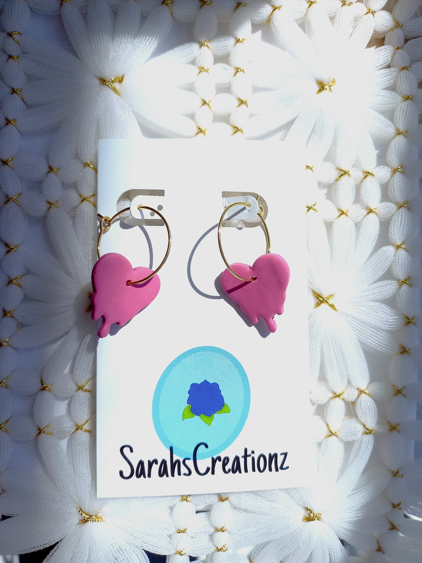 Bleeding Heart Hoop Earrings | Love Collection