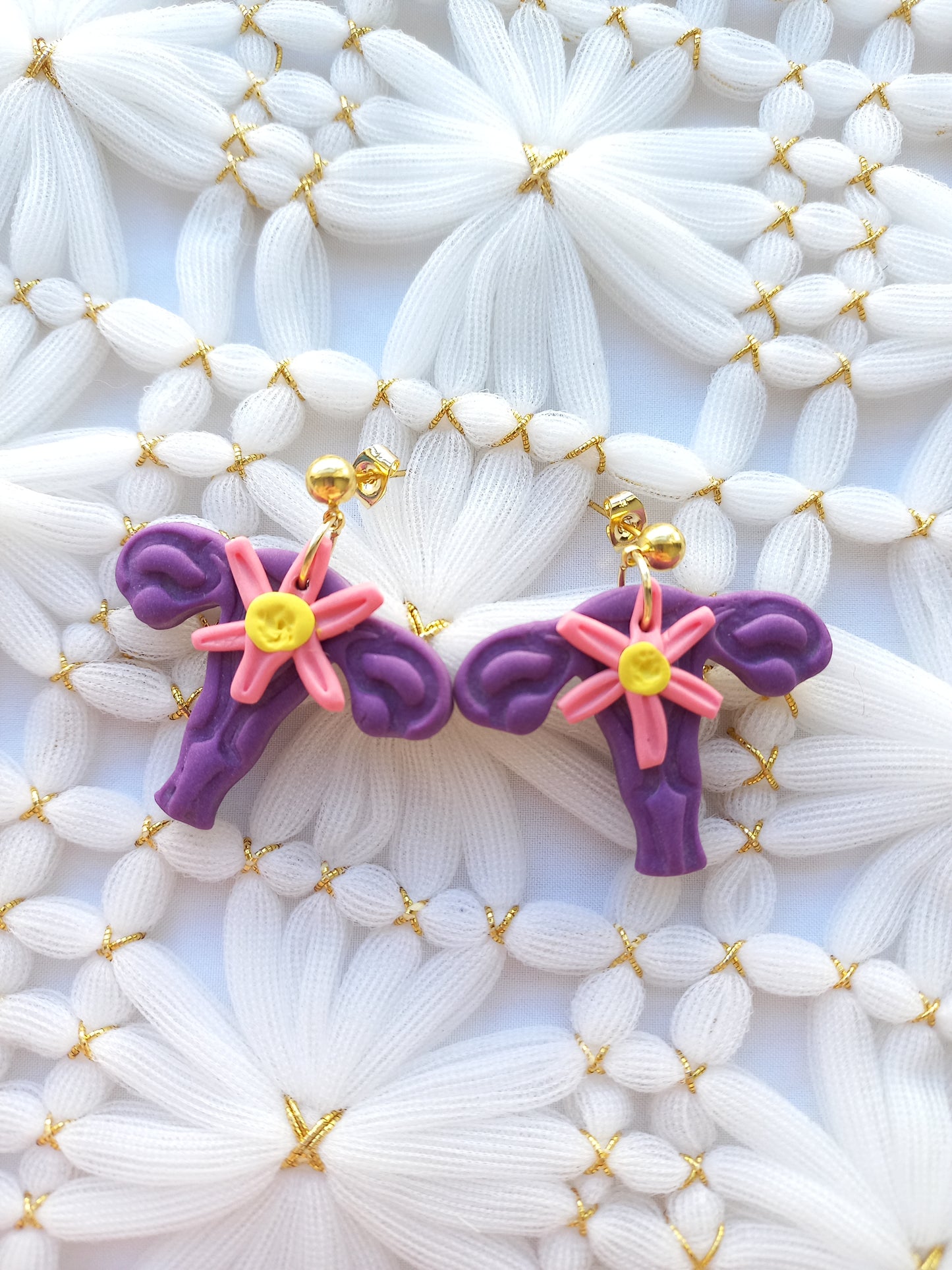 Uterus Floral Earrings | Endometriosis Awareness