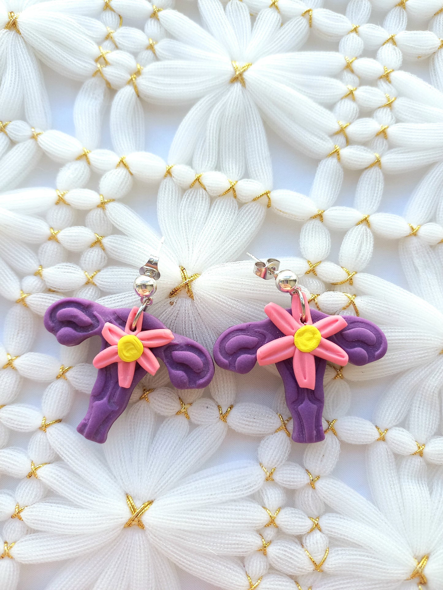 Uterus Floral Earrings | Endometriosis Awareness