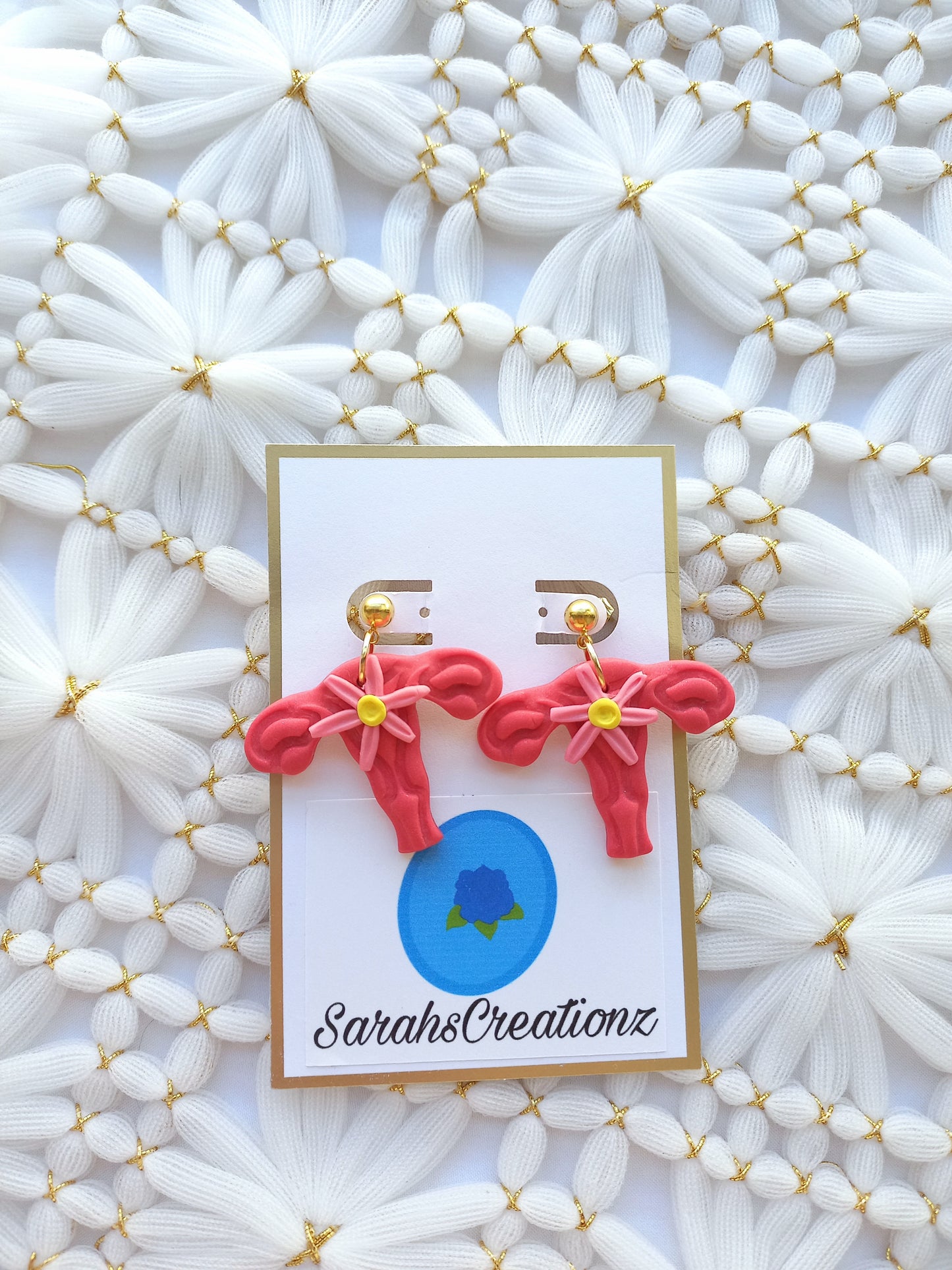 Uterus Floral Earrings | Endometriosis Awareness