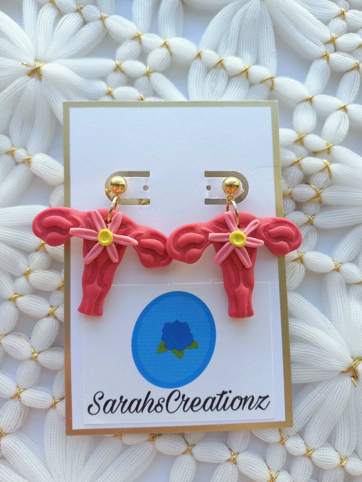 Uterus Floral Earrings | Endometriosis Awareness