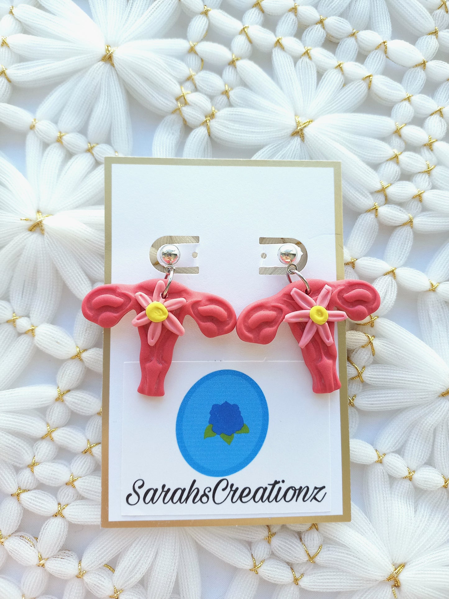Uterus Floral Earrings | Endometriosis Awareness