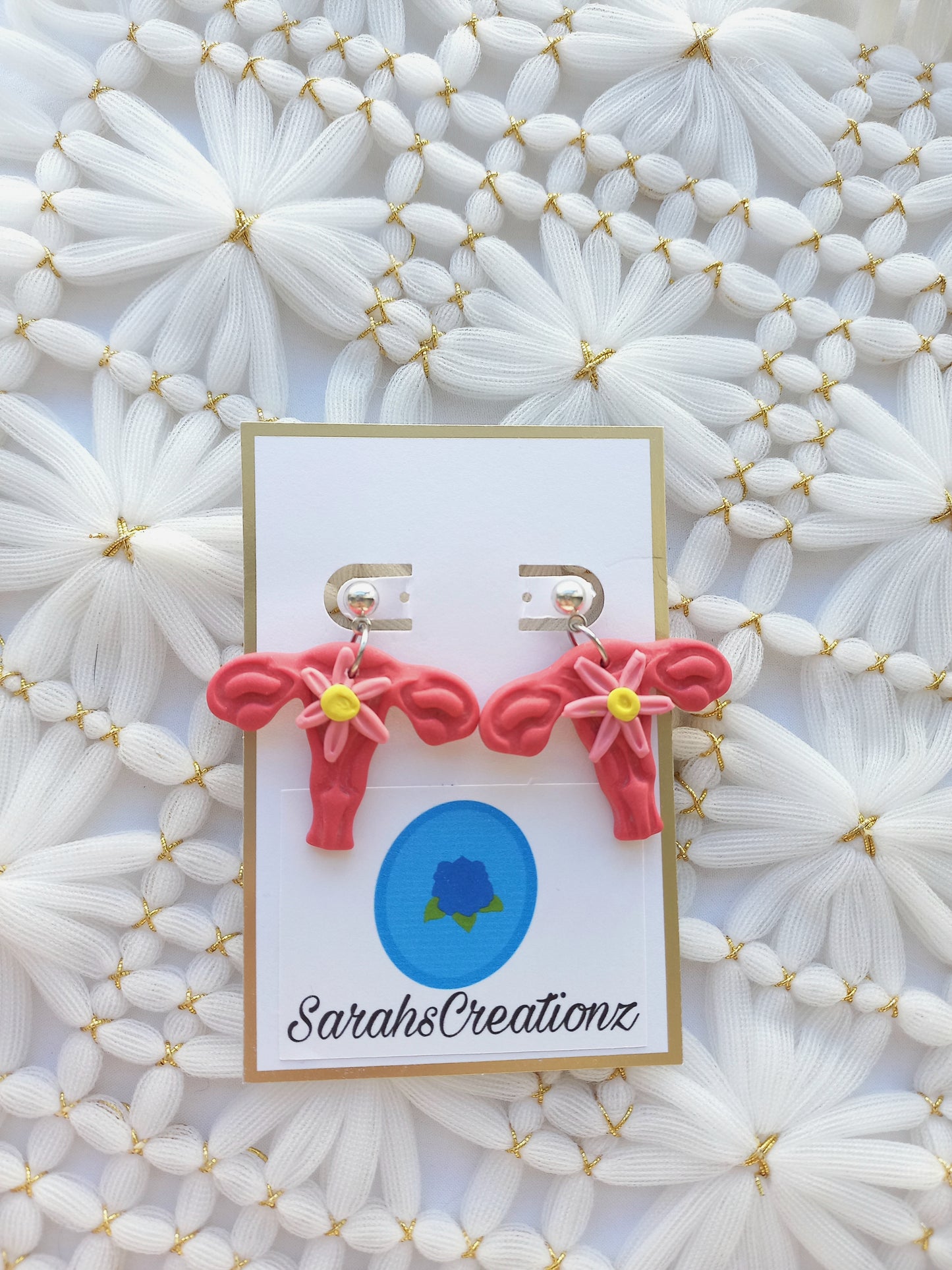 Uterus Floral Earrings | Endometriosis Awareness